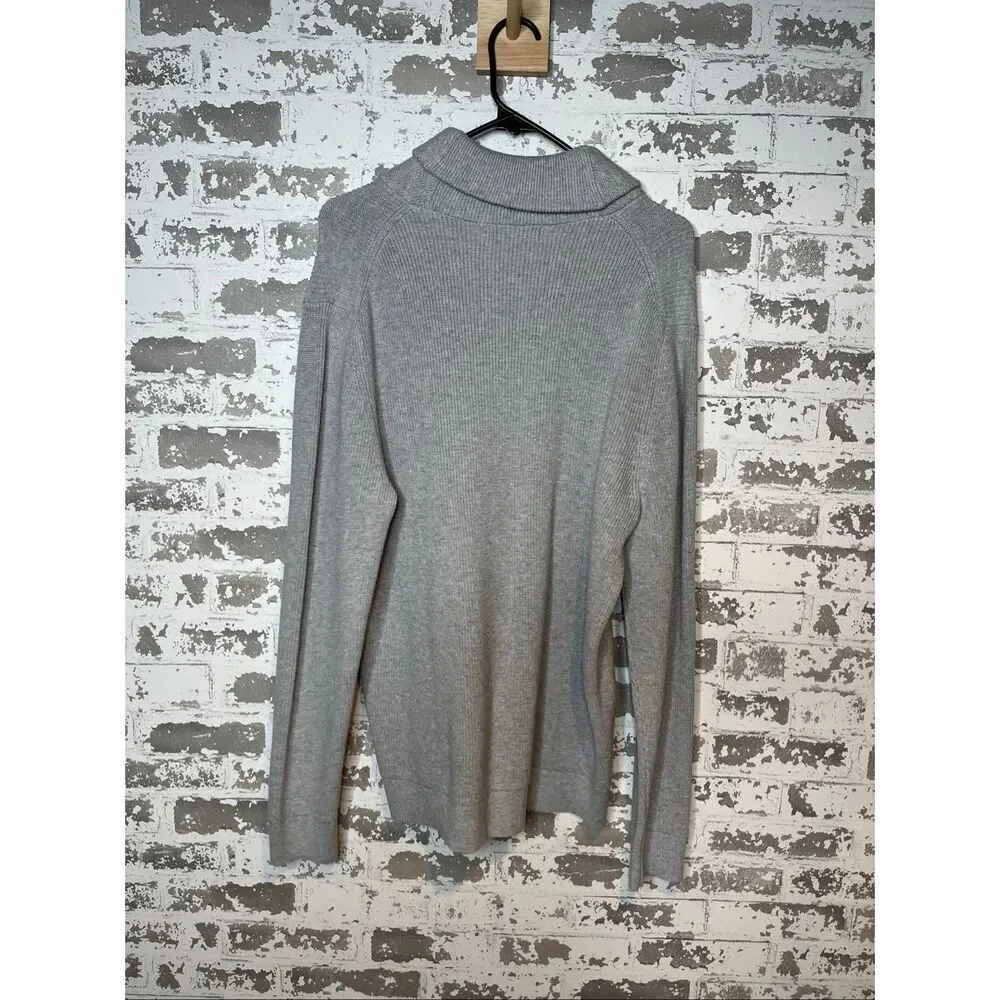 Banana Republic | men Henley gray cotton blend sweater